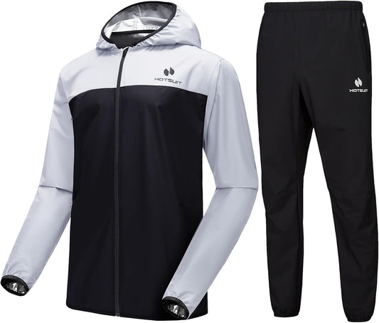 Sauna Suit for Men Weight Loss Sweat Suits Gym Workout Exercise Sauna Jacket Pant Full Body