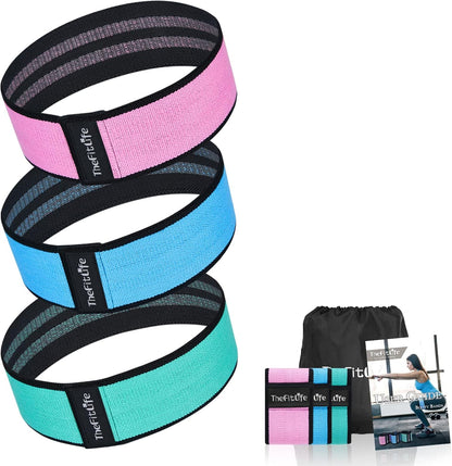 Resistance Exercise Bands for Women - Fabric Workout Bands for Booty, Hip, Glute, Leg, Thigh, Squat, Butt Lift Excersize and Fitness Loop Bands for Home Gym